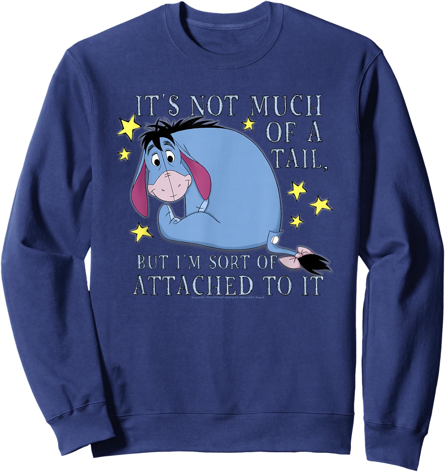Disney Winnie The Pooh Eeyore Not Much of A Tail V2 Small Sweatshirt - Sweatshirt | Navy