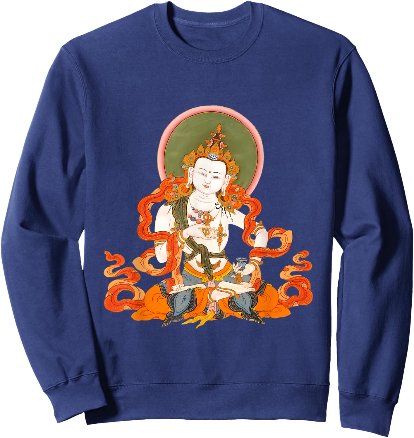 Tibetan Vajrasattva Buddha Sweatshirt - Sweatshirt | Navy