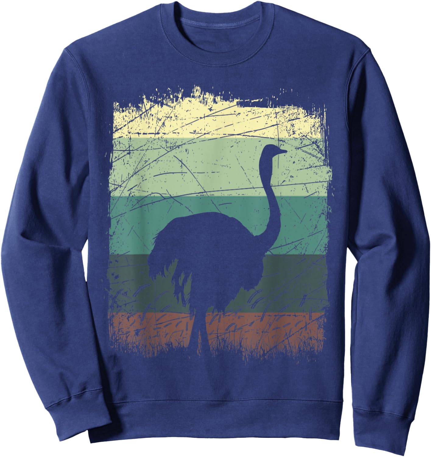 Safari Animal Ostrich Sweatshirt - Sweatshirt | Navy