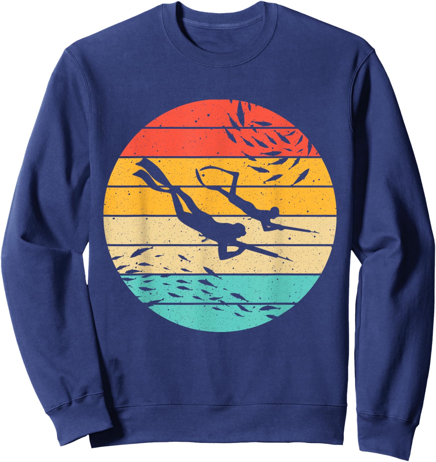 Funny Spearfishing Gift Women Dive Snorkeling Hunter Sweatshirt - Sweatshirt | Navy