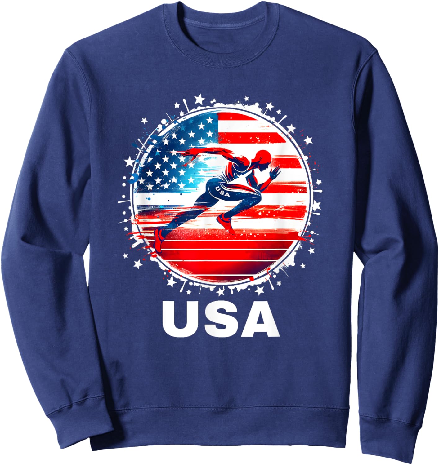 USA Team Track and Field Shirt Women Kids Track Sweatshirt - Sweatshirt | Navy