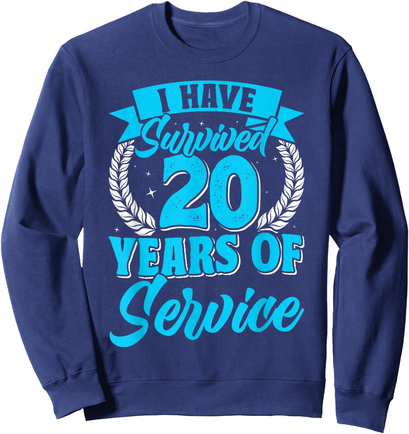 Anniversary Survived 20 Years of Service Employees Sweatshirt - Sweatshirt | Navy