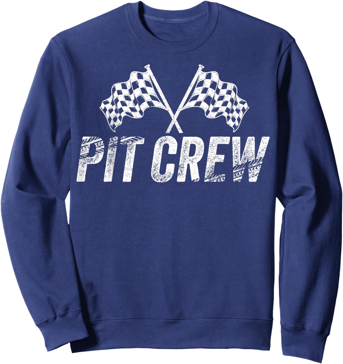 Pit Crew Birthday Family Matching Race Car Racing Sweatshirt - Sweatshirt | Navy