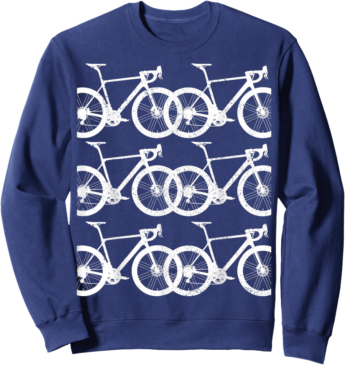 Road Bike Fixie Bicycle Road Cyclist Retro Cycling Gift Sweatshirt - Sweatshirt | Navy