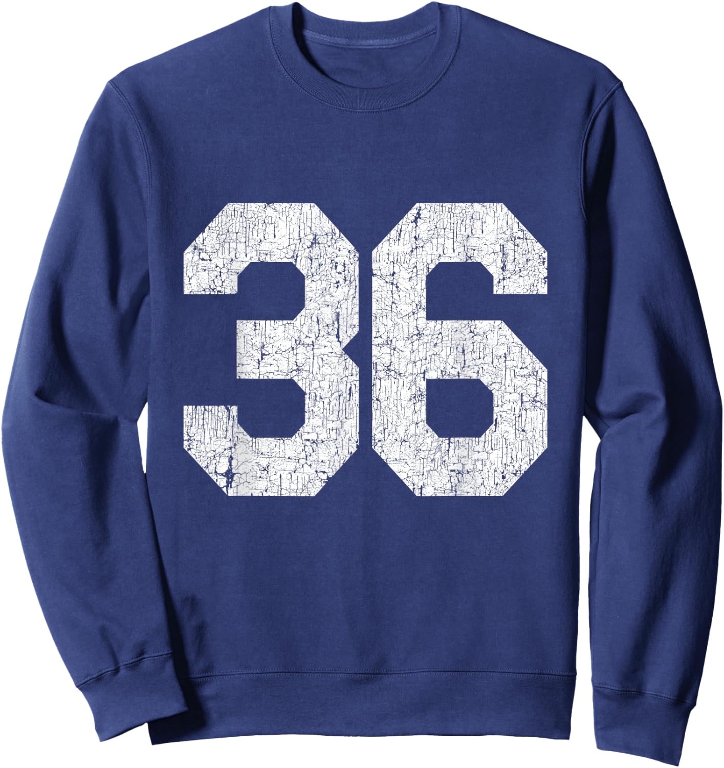 Jersey Uniform Number #36, 36th Birthday Sweatshirt - Sweatshirt | Navy