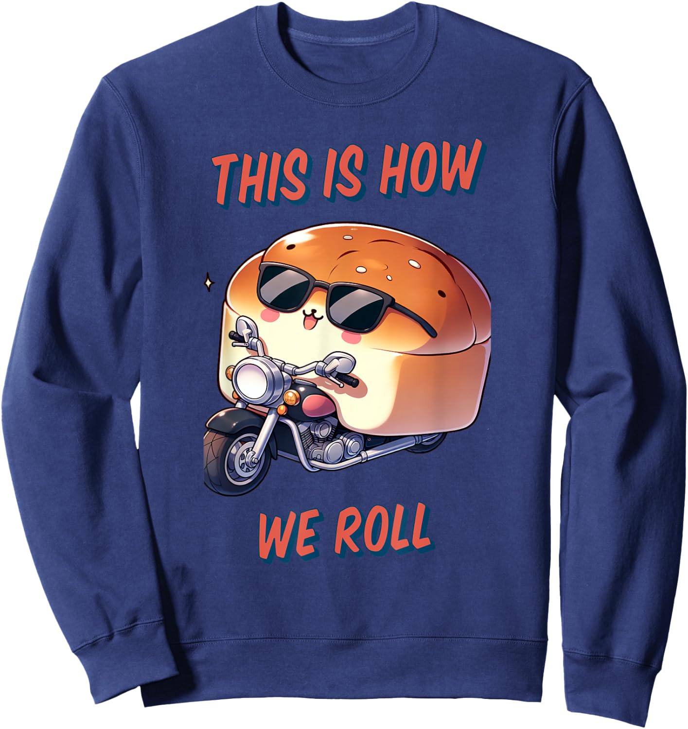 Funny Thanksgiving dinner Christmas dinner food Pun Sweatshirt - Sweatshirt | Navy