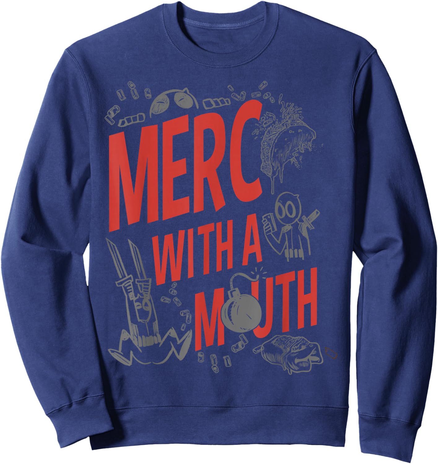 Marvel Deadpool Merc With A Mouth Sweatshirt - Sweatshirt | Navy