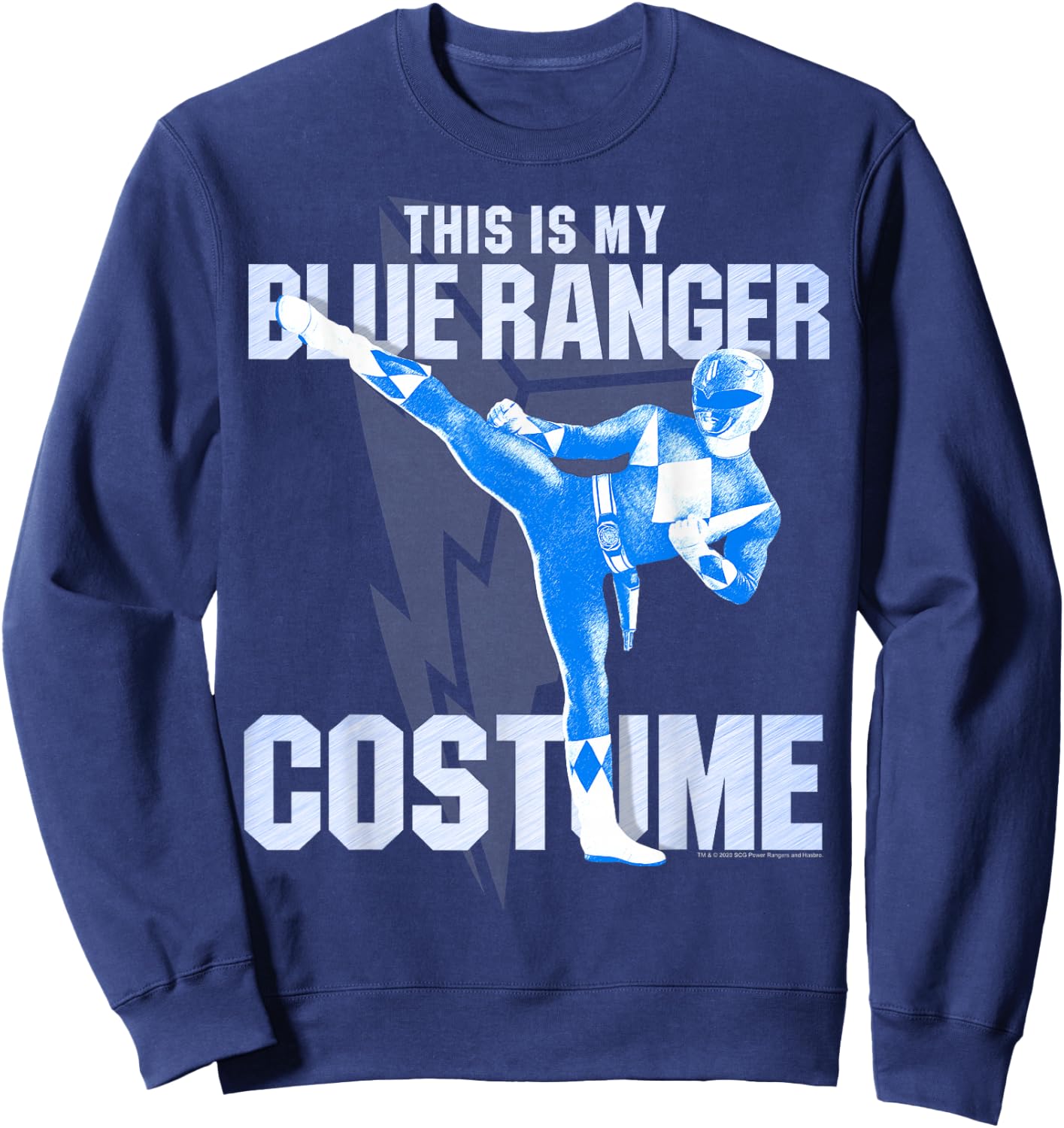 Power Rangers Blue Ranger Halloween Costume Sweatshirt - Sweatshirt | Navy
