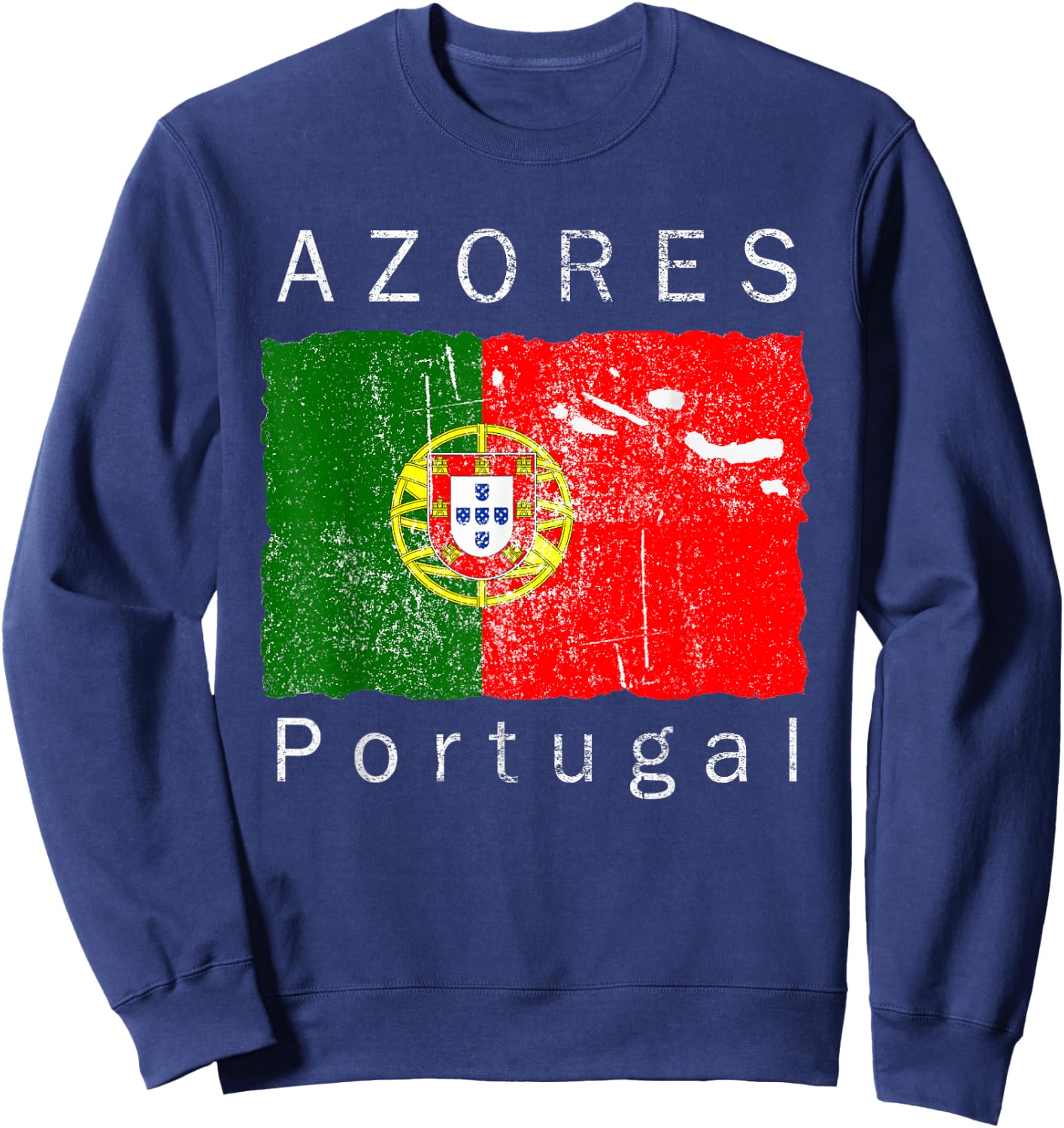 Azores Islands Portuguese Flag T Shirt I Love Portugal Sweatshirt - Sweatshirt | Navy