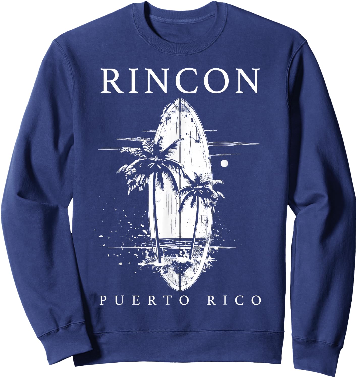 Rincon Puerto Rico Surf Vintage Surfer Sweatshirt - Sweatshirt | Navy