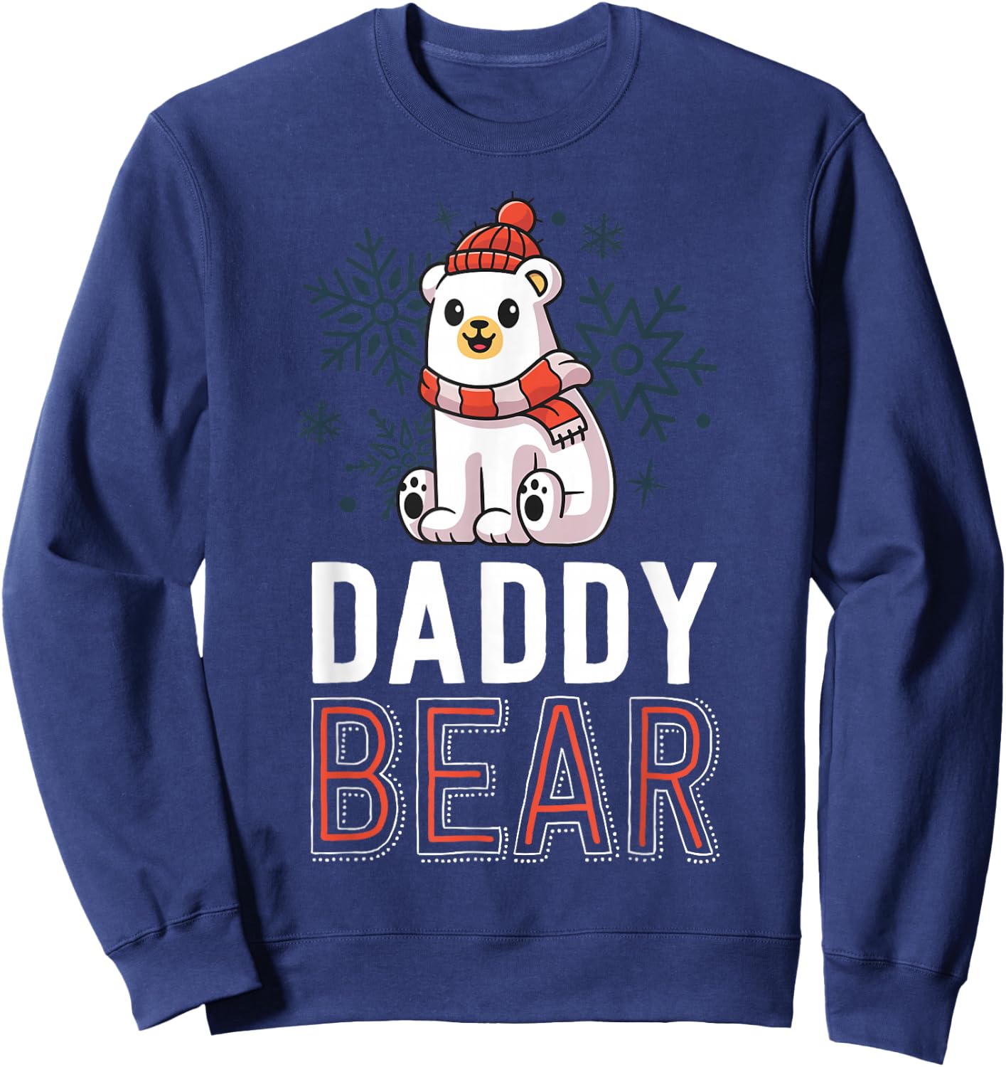 Daddy Bear Family Christmas Shirts Polar Bear Holiday Xmas Sweatshirt - Sweatshirt | Navy