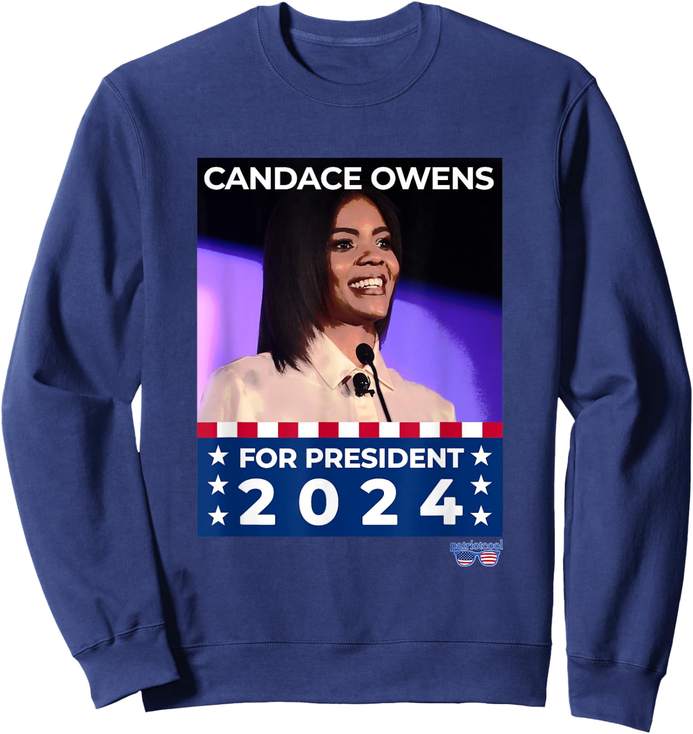 Candace Owens For President Patriotic Slogan Women Men Sweatshirt - Sweatshirt | Navy