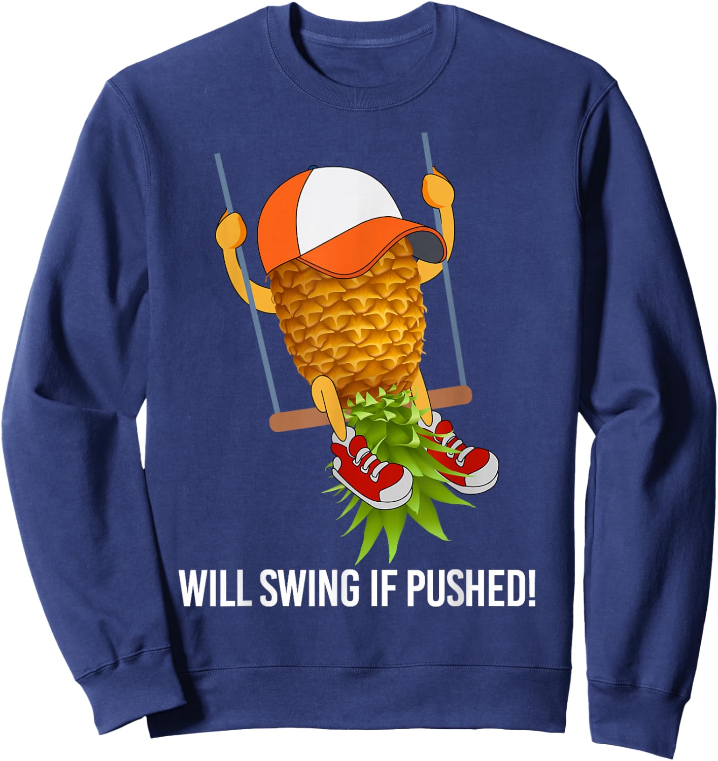 Swingers Shirts | Pineapple Swinging Lifestyle Funny Swinger Sweatshirt - Sweatshirt | Navy