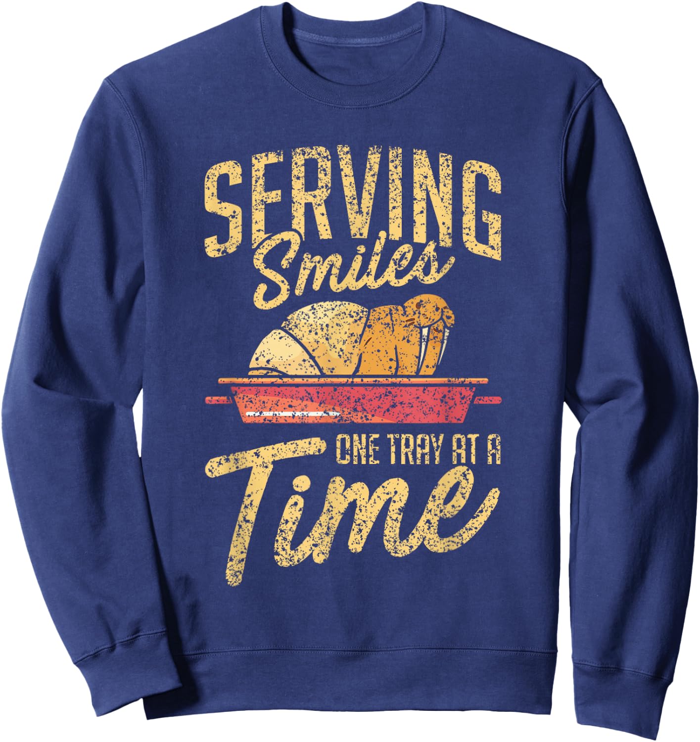 For A Smile, A Tray After The Other School Sweatshirt - Sweatshirt | Navy