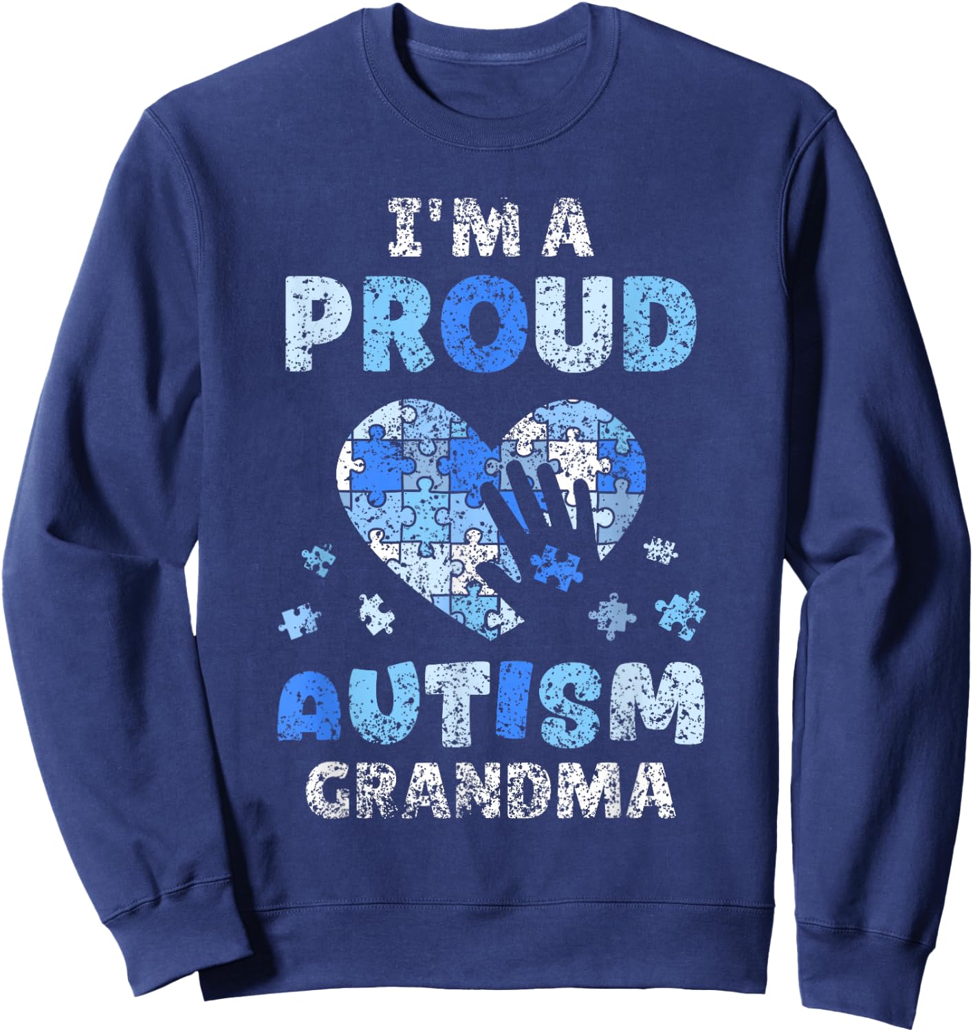 Ich Bin Eine Stolze Autism Grandma Autist Autism Sweatshirt - Sweatshirt | Navy