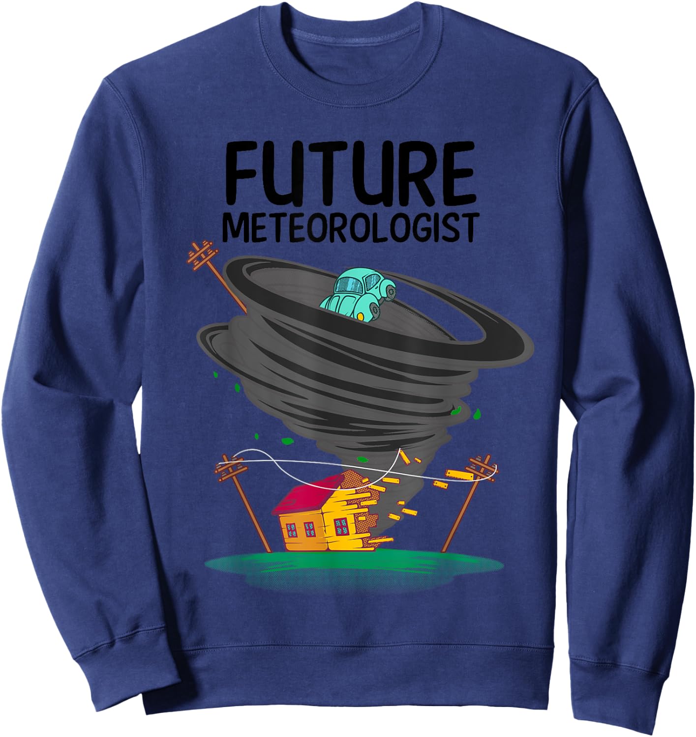 Funny Future Meteorologist Gift Kids Cool Meteorology Sweatshirt - Sweatshirt | Navy