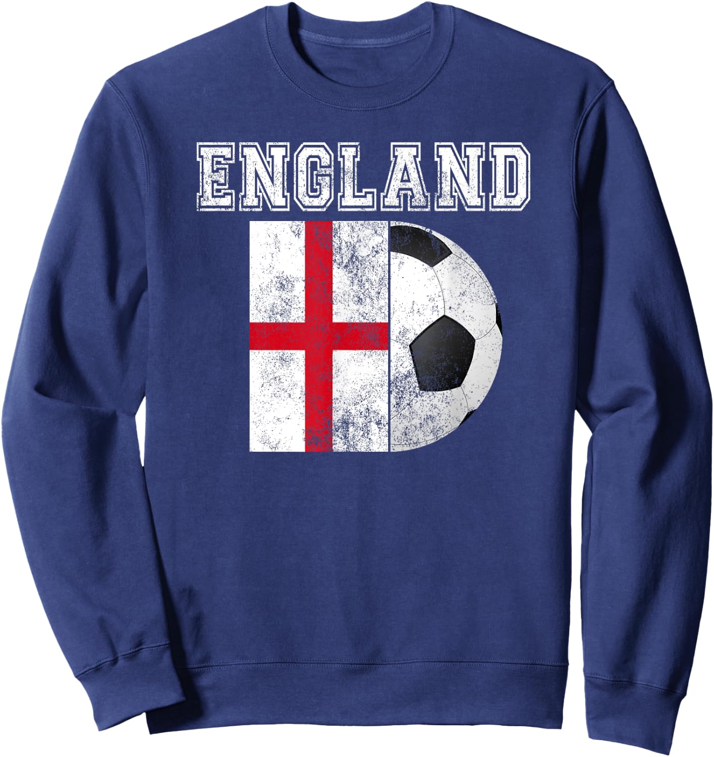 ENGLAND Flag - Soccer Futbol Football Sweatshirt - Sweatshirt | Navy