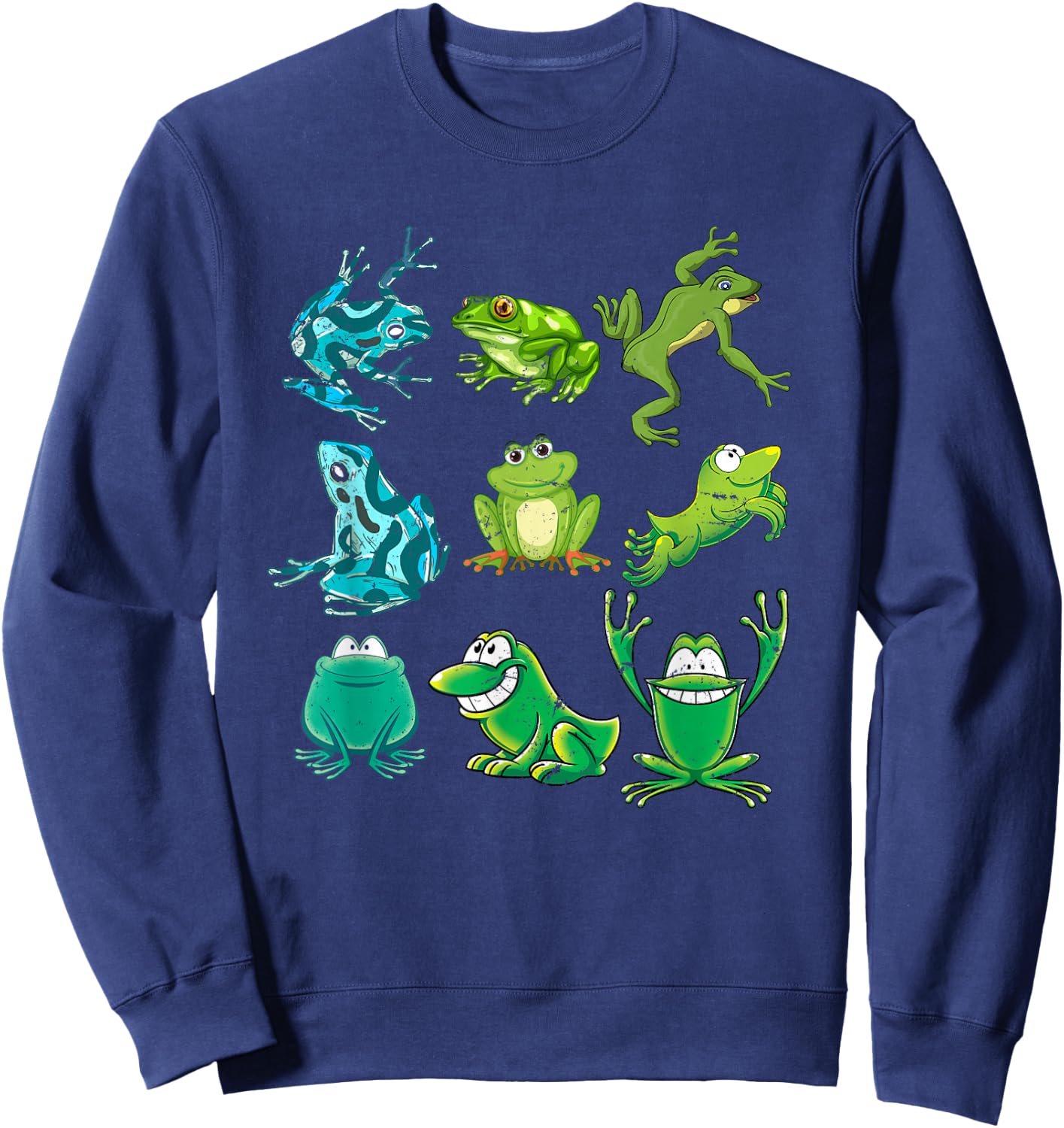 Rainforest Amphibian Kids Gift Cute Frog Sweatshirt - Sweatshirt | Navy