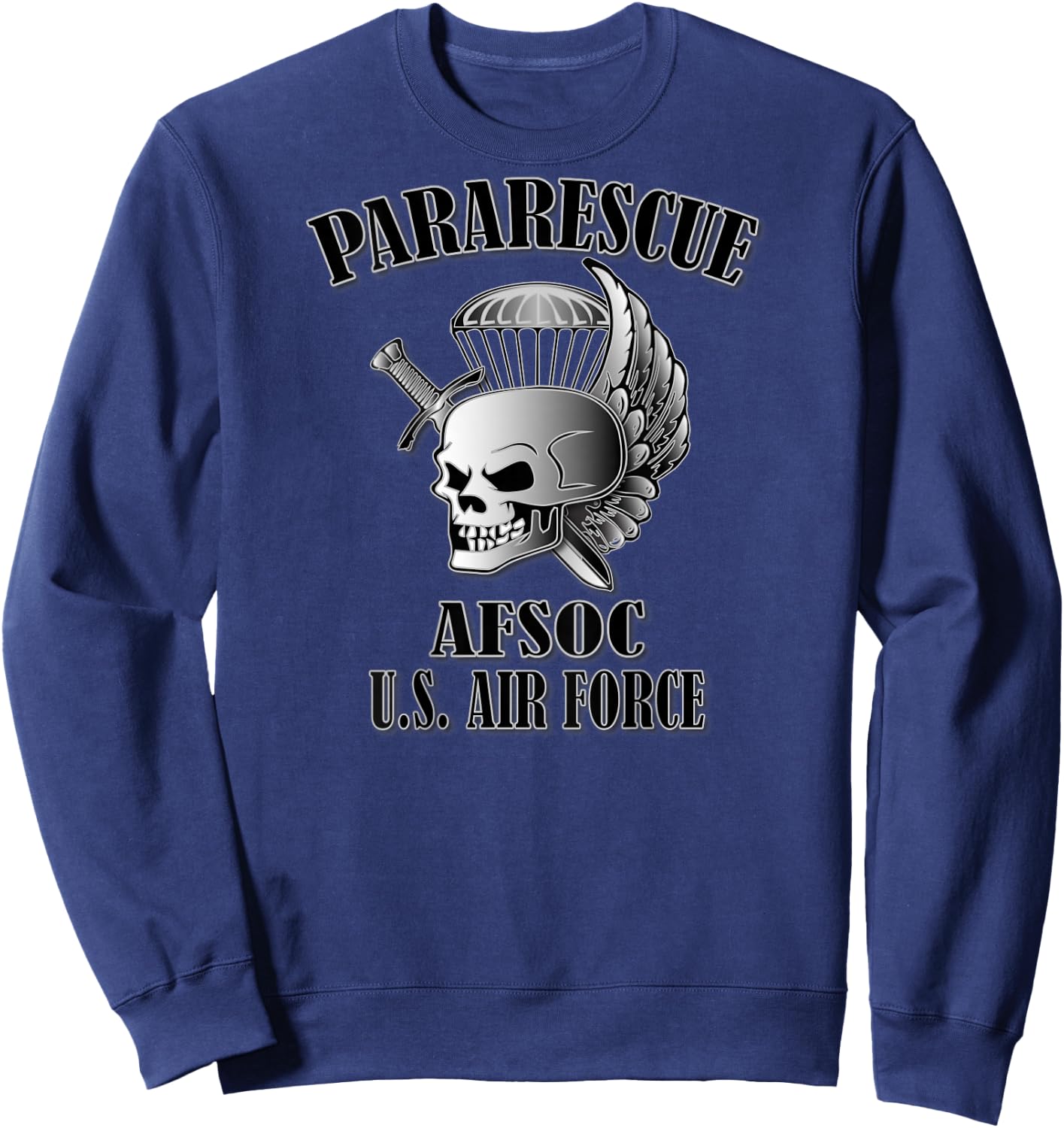 U.S.A.F. Pararescue (Back Design) Sweatshirt - Sweatshirt | Navy