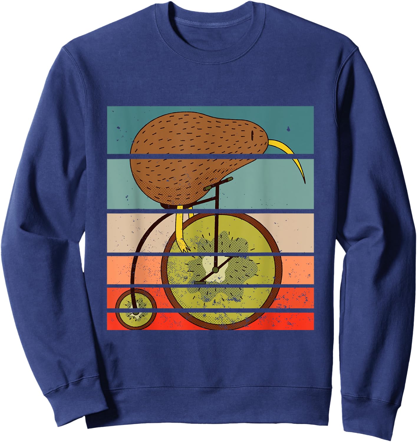 Kiwi Bird Bicycle Driving Cyclist Cycling Gift Sweatshirt - Sweatshirt | Navy