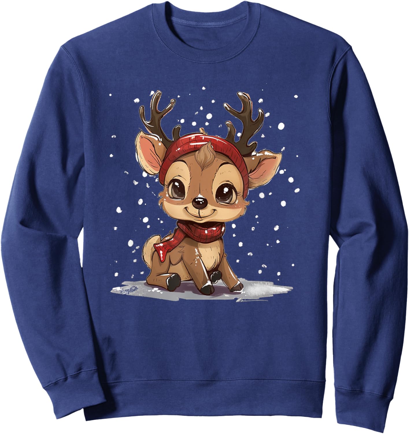 Baby Reindeer Costume for funny Festive Season Sweatshirt - Sweatshirt | Navy