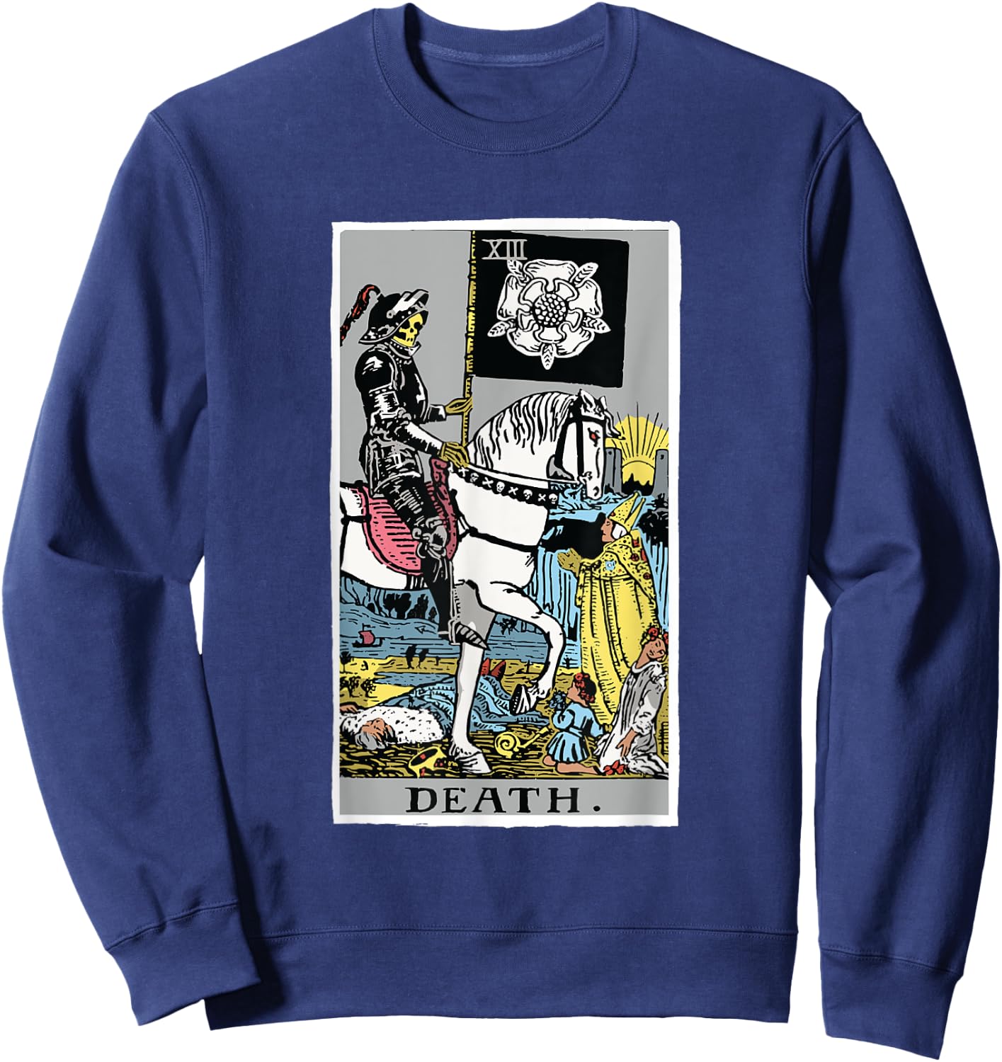 Death Tarot Card Rider Waite Sweatshirt - Sweatshirt | Navy