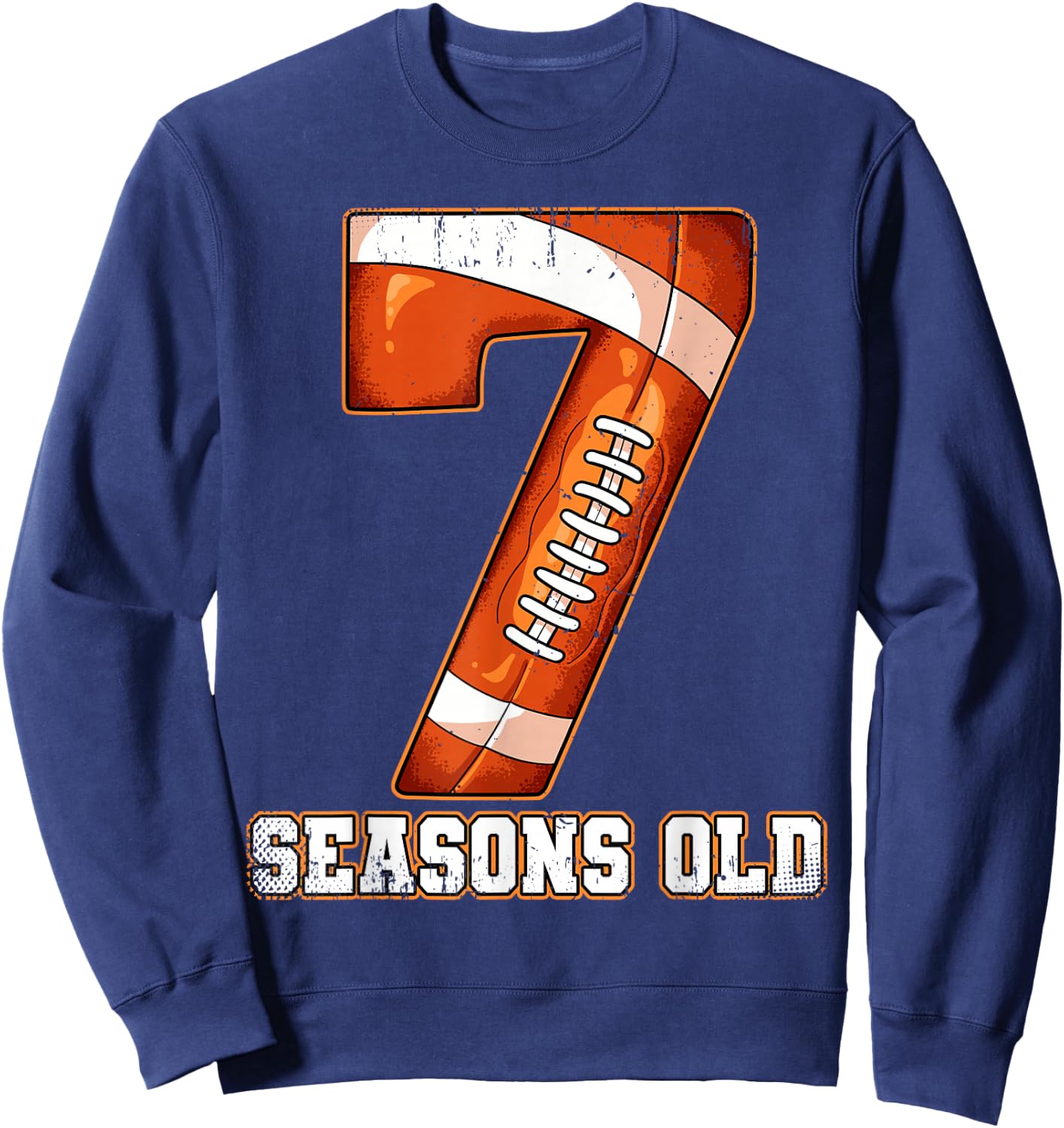 7th Birthday Football Sweatshirt - Sweatshirt | Navy