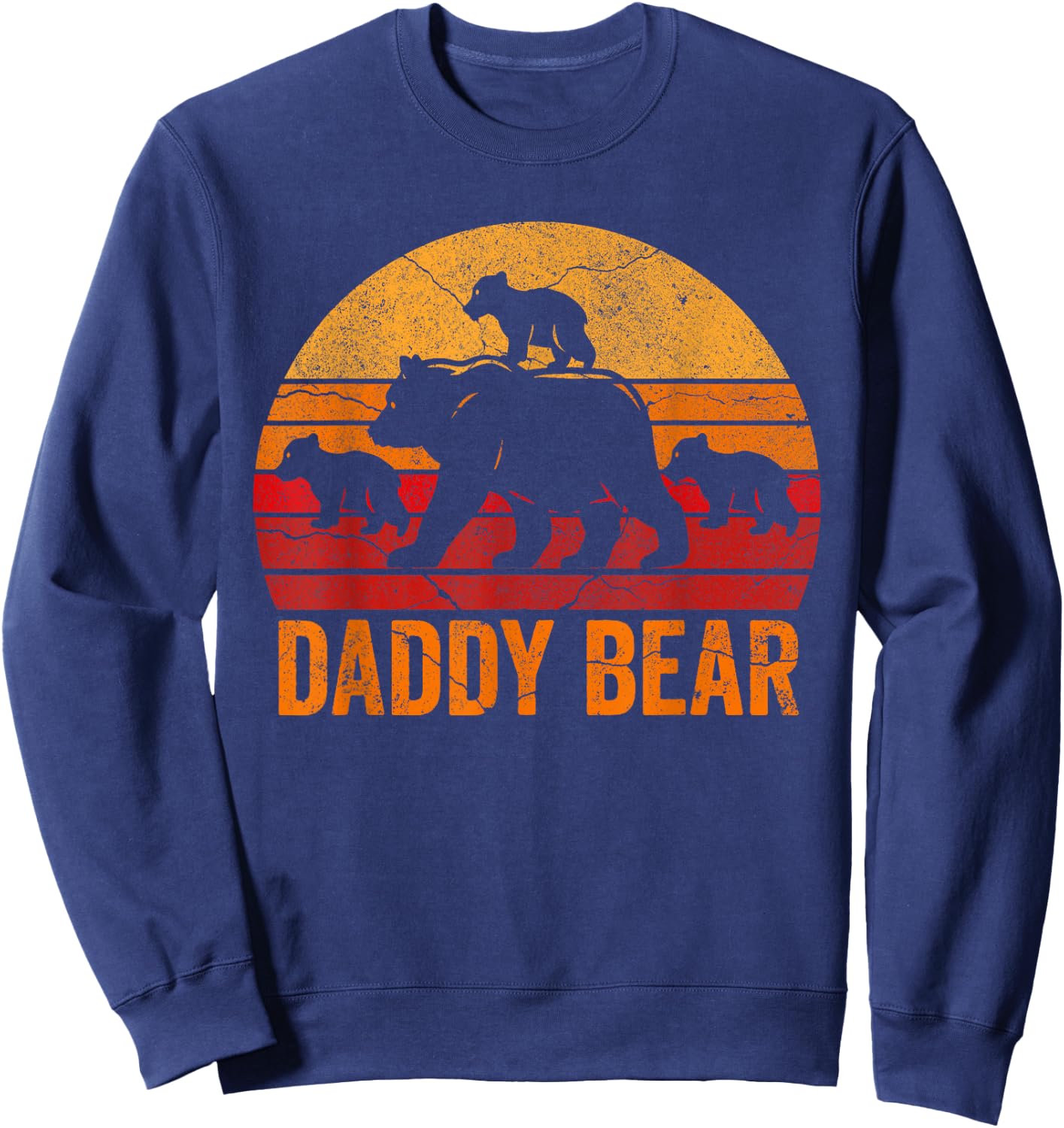 Daddy Bear 3 Kids Daddy Bear 3 Cubs Shirt Dad 3 Kids Sweatshirt - Sweatshirt | Navy