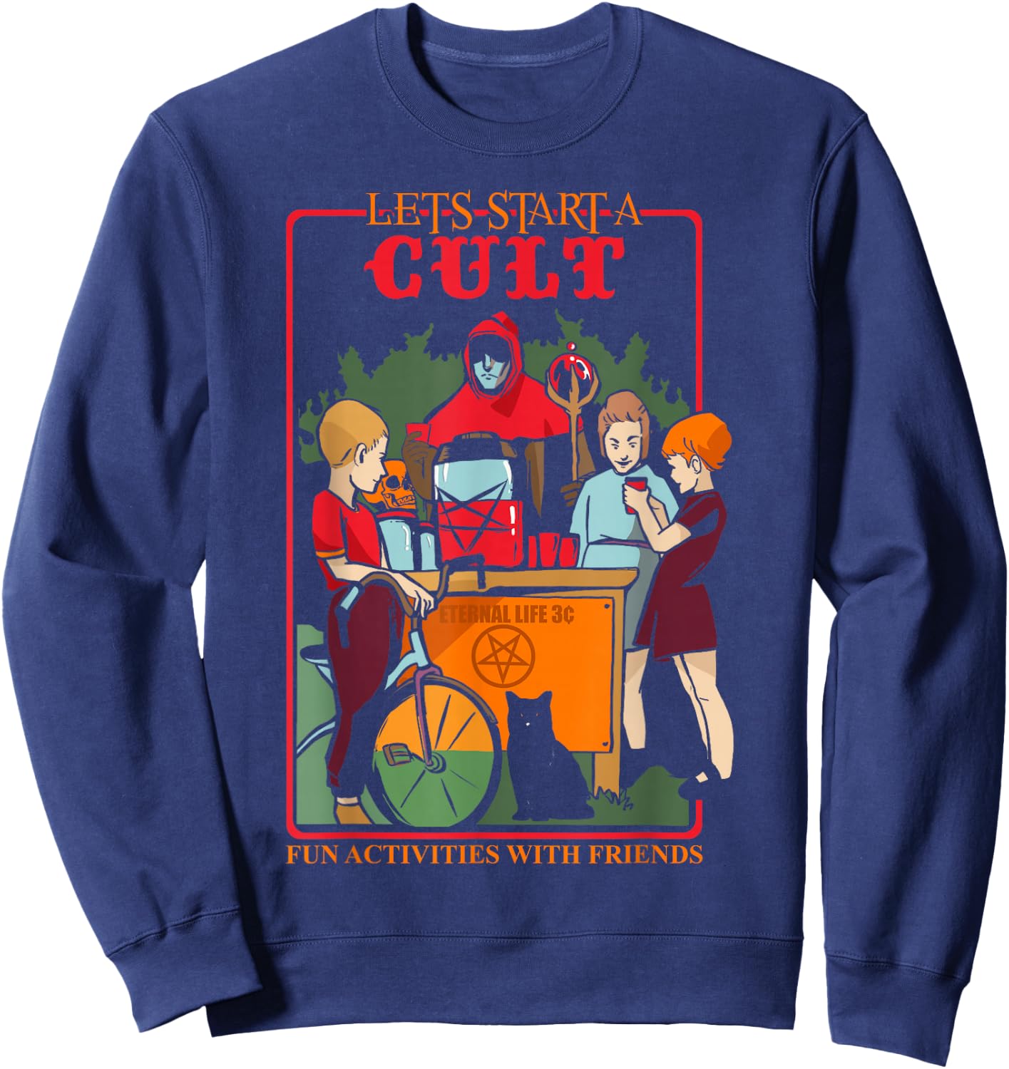 Blackcraft Cult Games Occult Witchcraft Satan Pentagram Sweatshirt - Sweatshirt | Navy