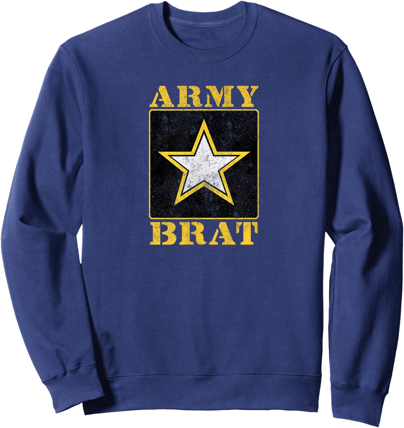 Military Themed Playful Patriotic United States Army Brat Sweatshirt - Sweatshirt | Navy
