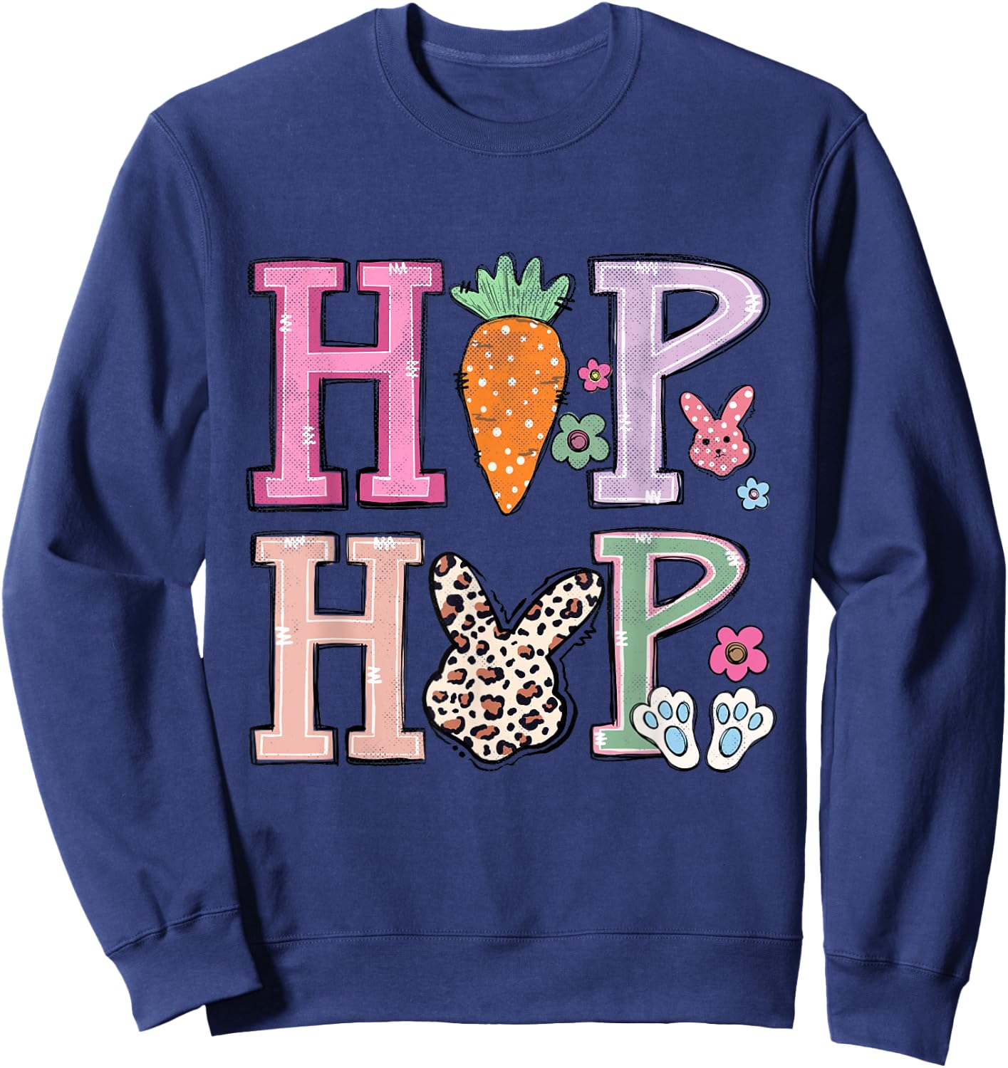 Hip Hop Funny Easter Bunny Sweatshirt - Sweatshirt | Navy