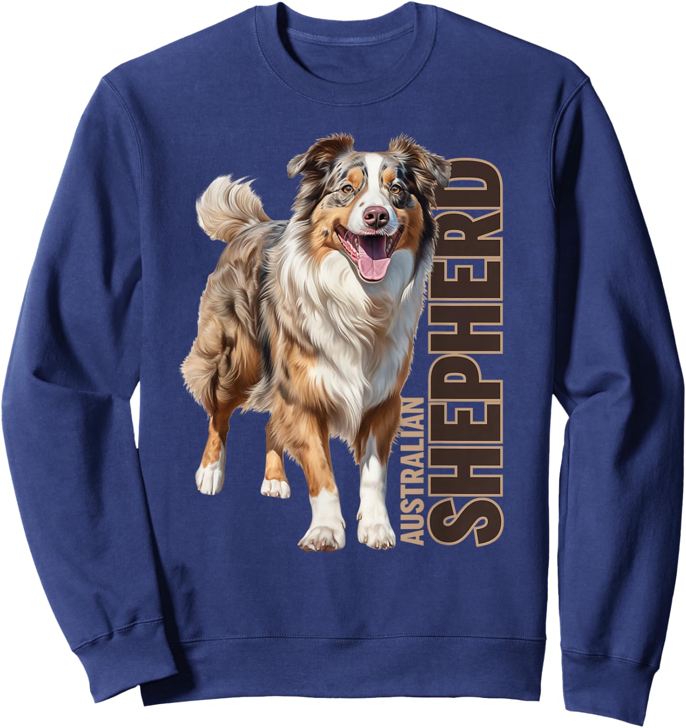 Australian Shepherd Watercolor Sweatshirt - Sweatshirt | Navy