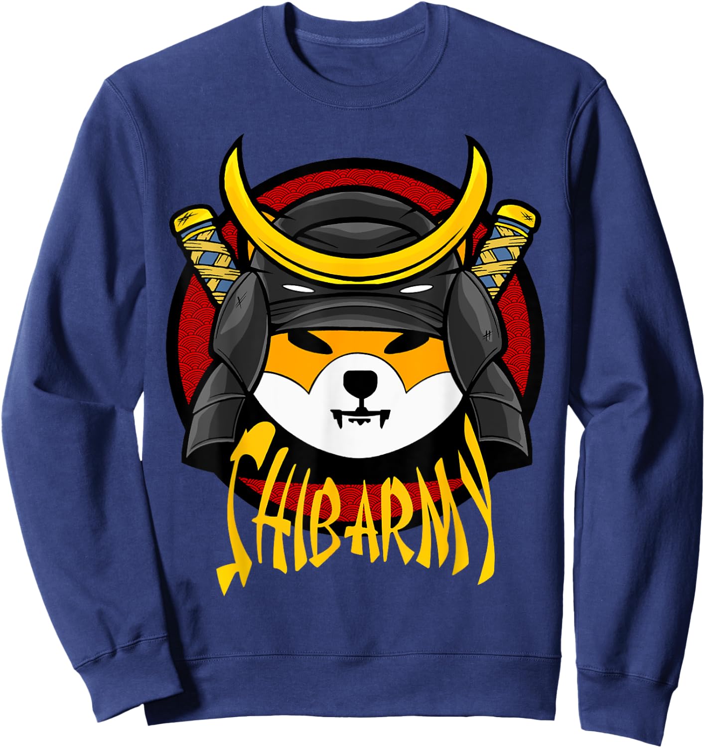 SHIB ARMY Crypto Samurai Shiba Inu coin Sweatshirt - Sweatshirt | Navy