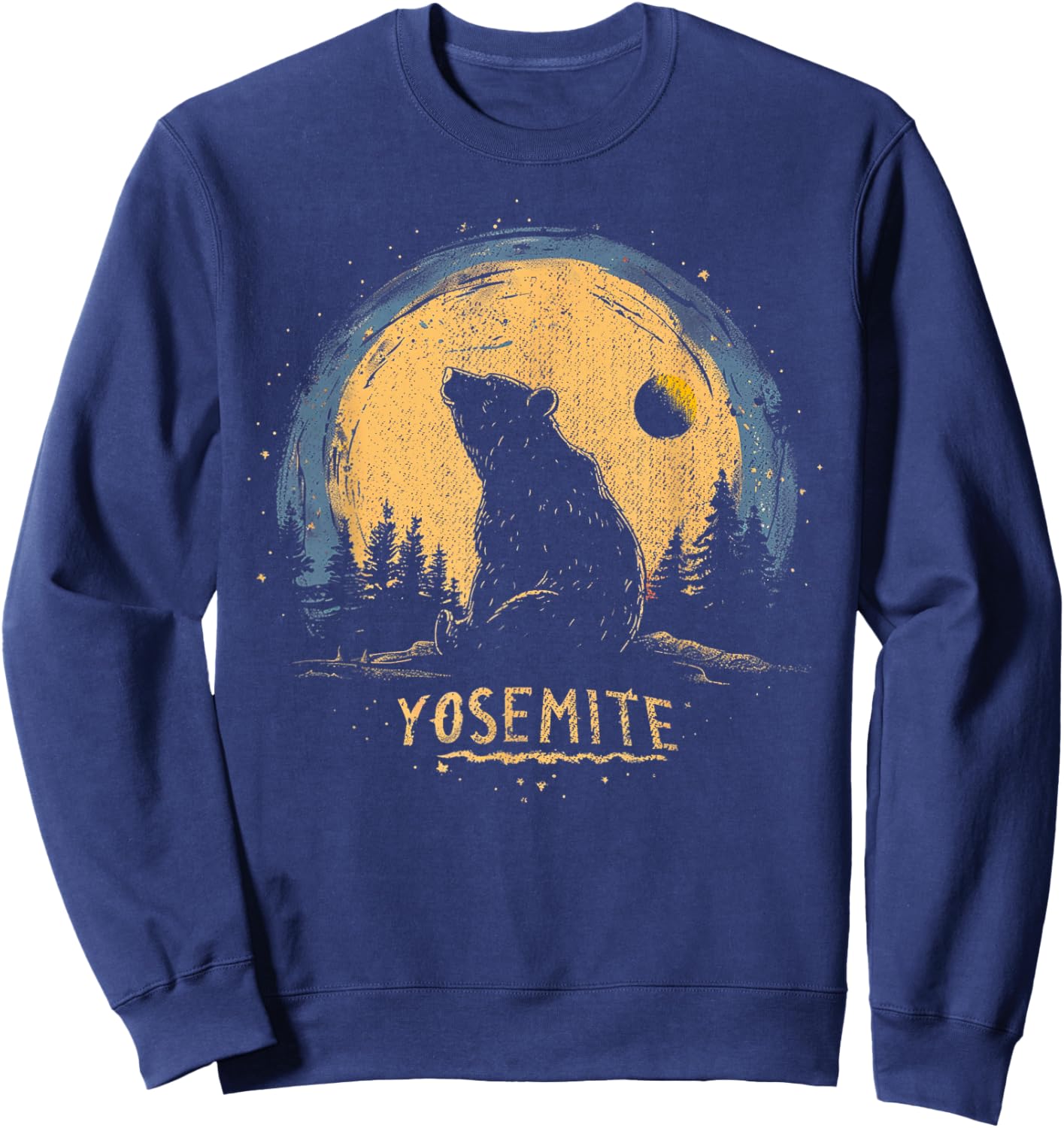 Yosemite - US National Park Vintage Men Women Kids Retro Sweatshirt - Sweatshirt | Navy