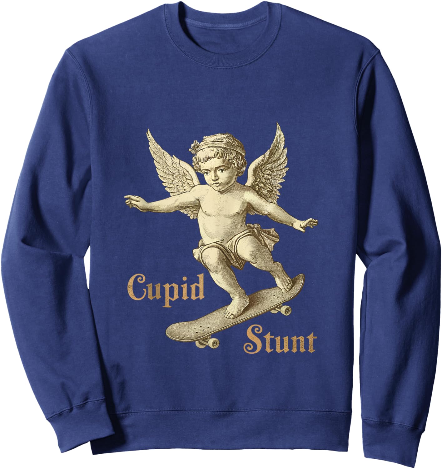 Unhinged Cringe Cupid Stunt Funny Inappropriate Embarrassing Sweatshirt - Sweatshirt | Navy