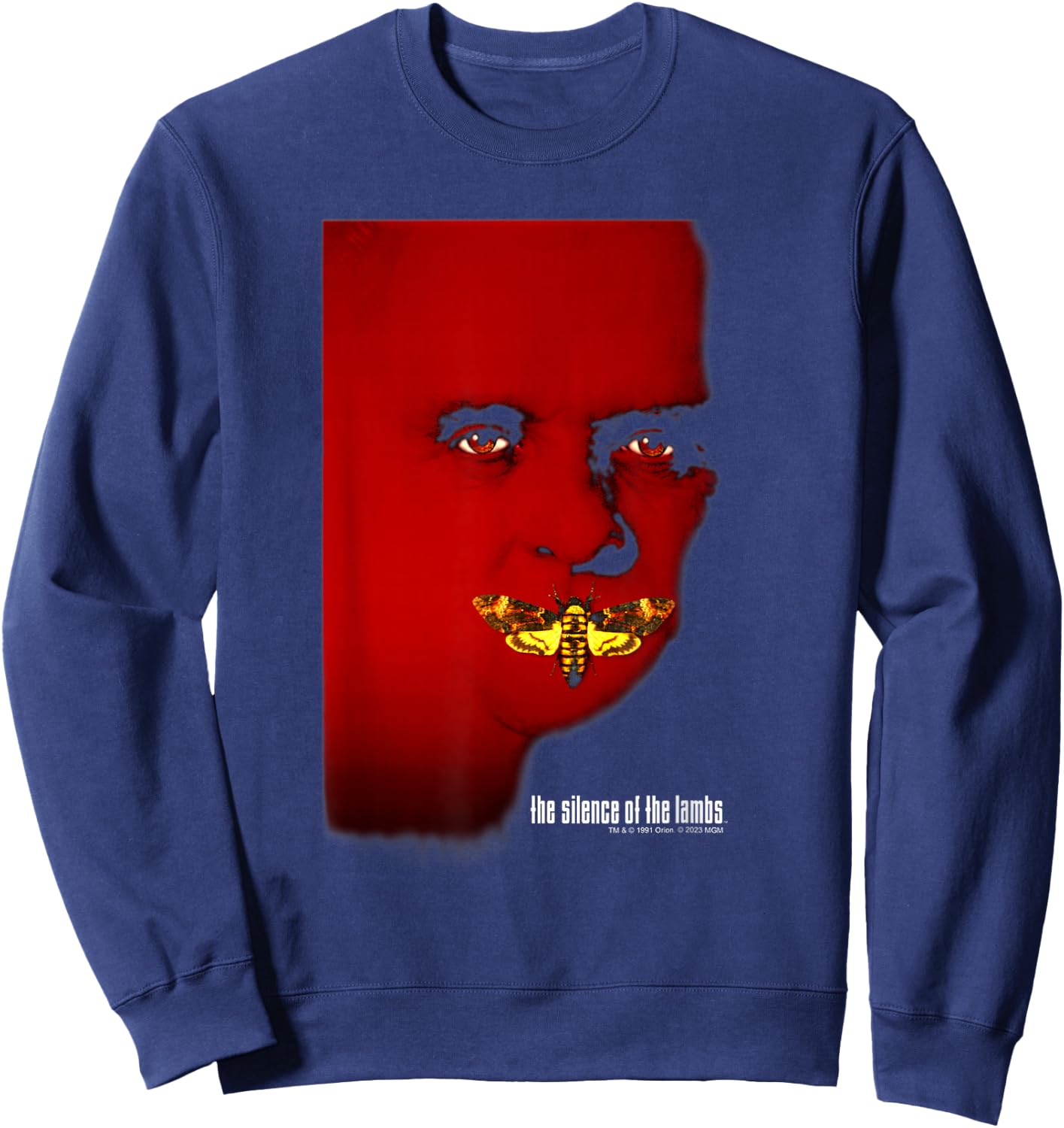 The Silence Of The Lambs Hannibal Lecter Moth Poster Sweatshirt - Sweatshirt | Navy