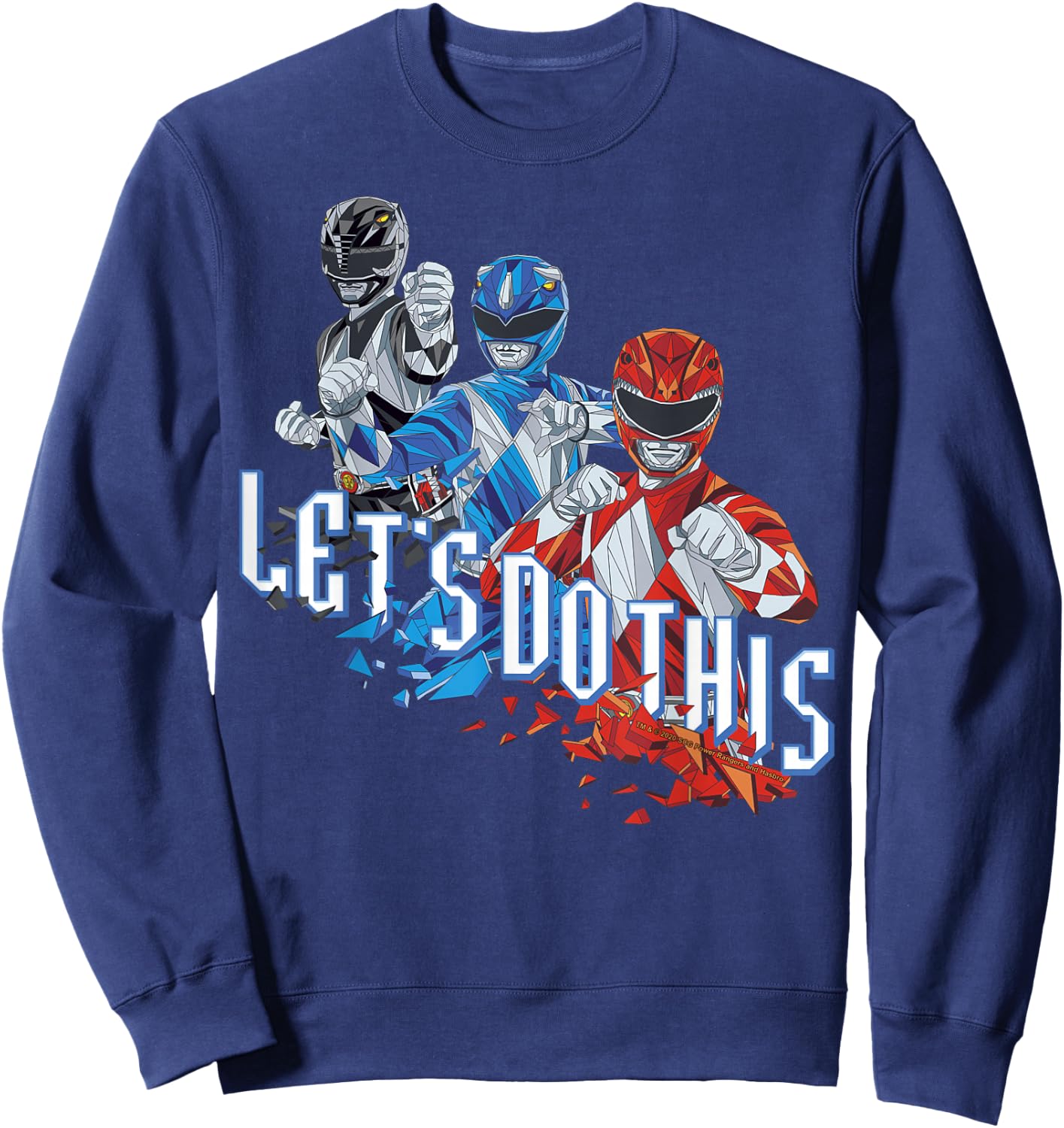 Power Rangers Power Up Red Vintage Logo Sweatshirt - Sweatshirt | Navy