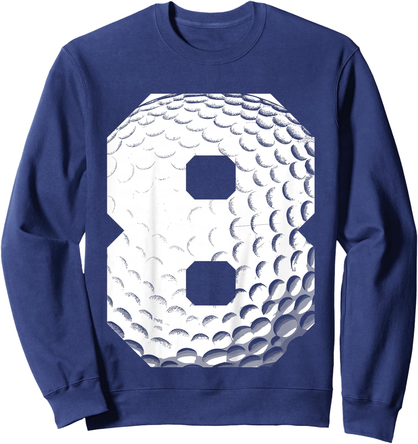 Kids 8th Birthday Boy Golf Player Golf 8 Years Old Sweatshirt - Sweatshirt | Navy