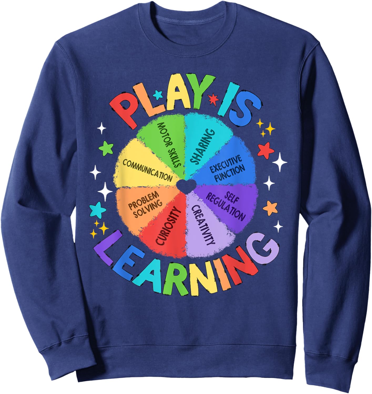 Play Is Learning Teacher Kindergarten Women Kids Sweatshirt - Sweatshirt | Navy