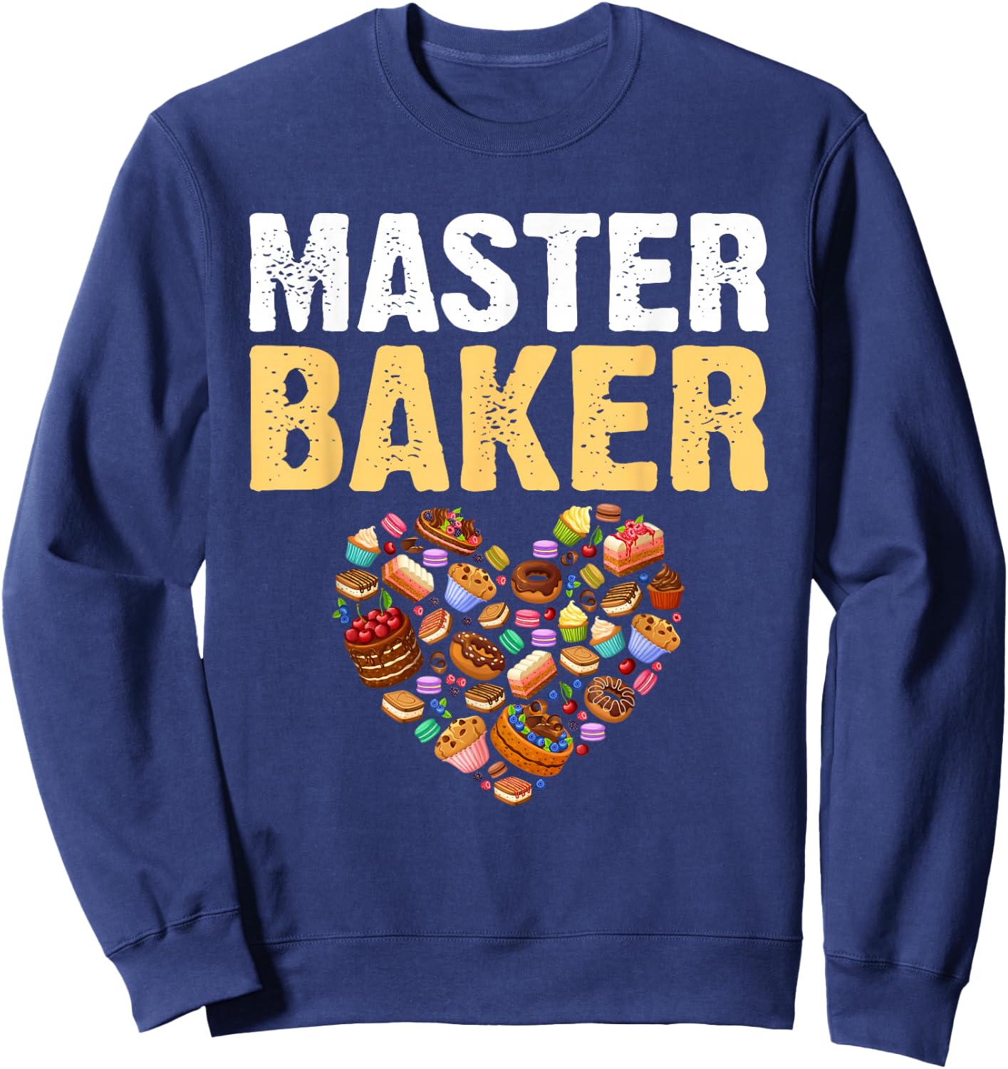 Funny Retro Vintage Baking Master Baker Sweatshirt - Sweatshirt | Navy