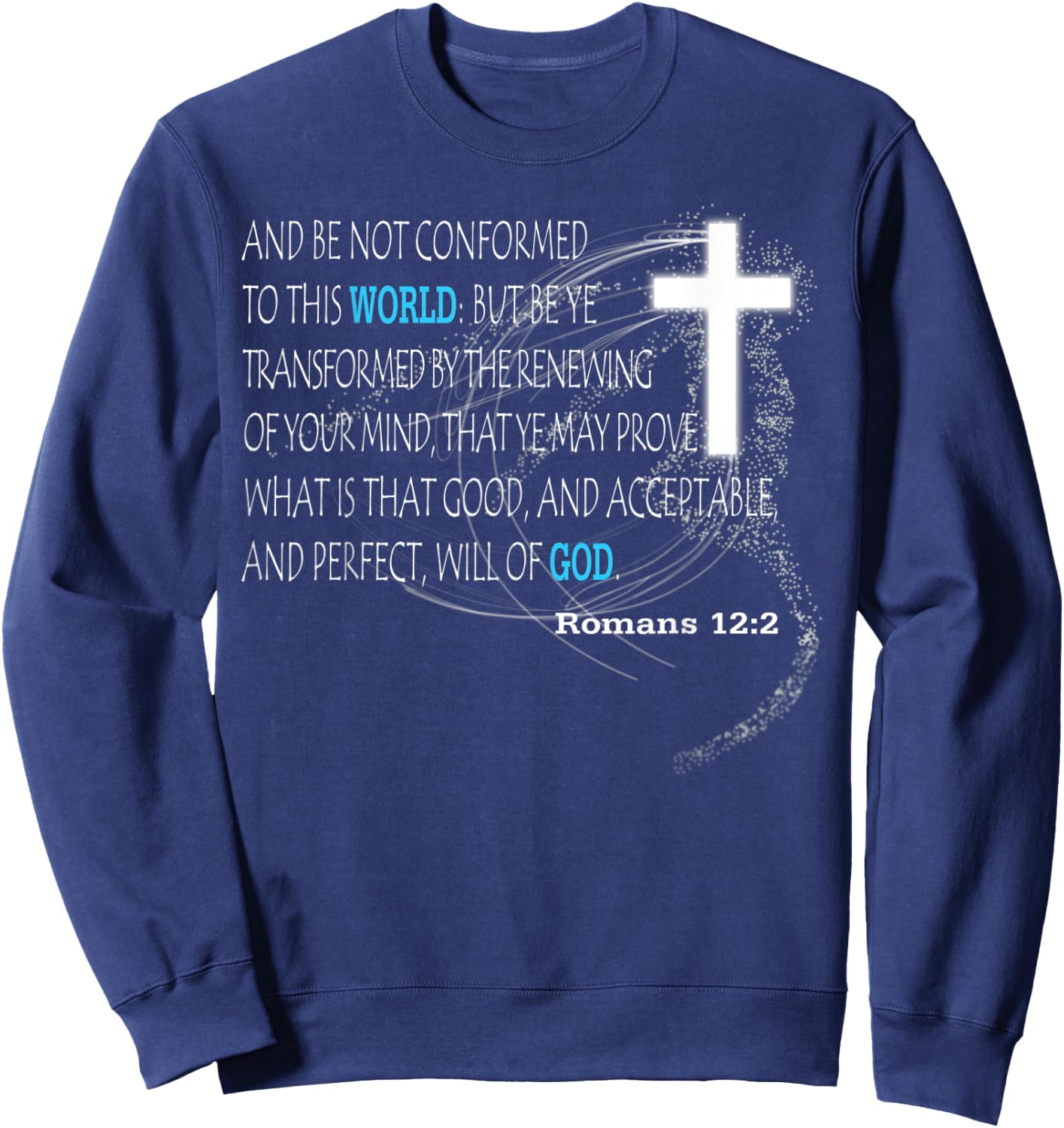 Romans 12:2 Sweatshirt - Sweatshirt | Navy