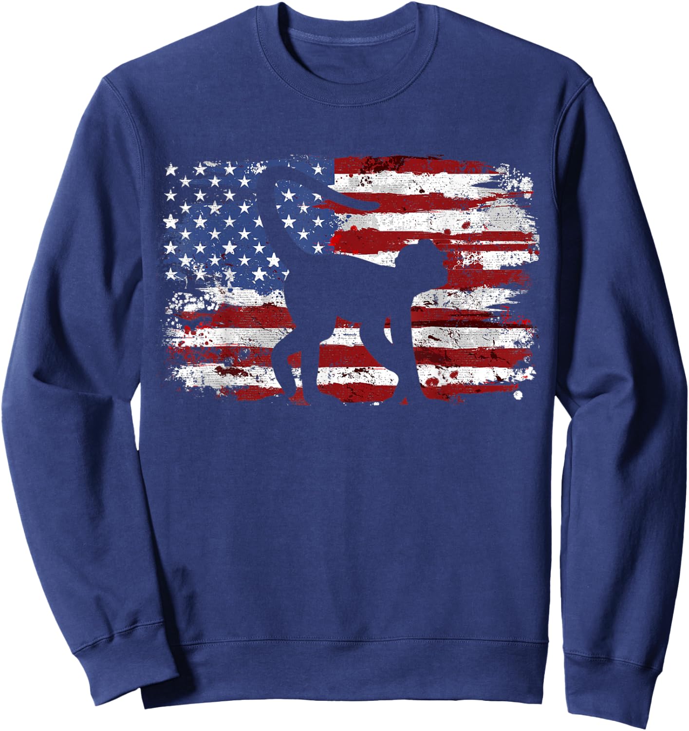 Spider Monkey USA Flag Vintage Sweatshirt - Sweatshirt | Navy