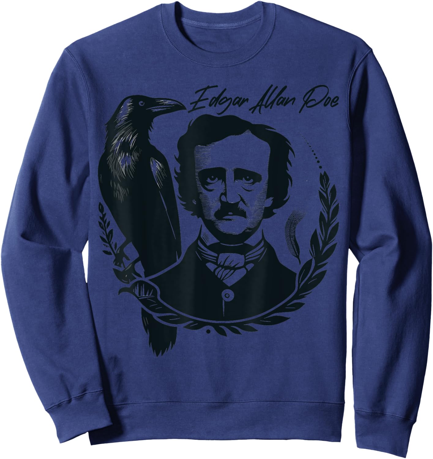 Gothic Edgar Allan Poe Dark Academia Literature Poet Sweatshirt - Sweatshirt | Navy