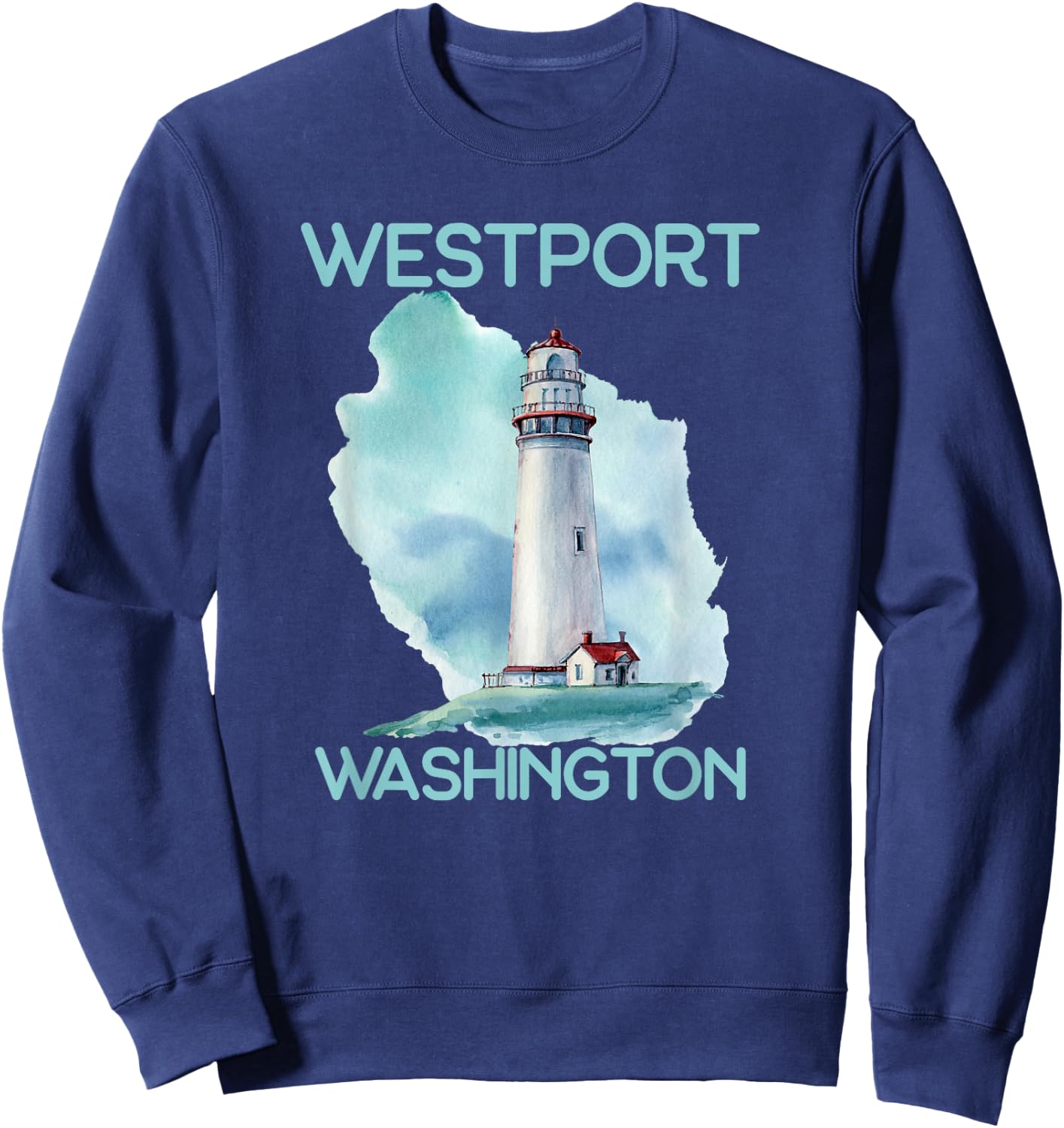 Westport Washington Souvenir Lighthouse Sweatshirt - Sweatshirt | Navy