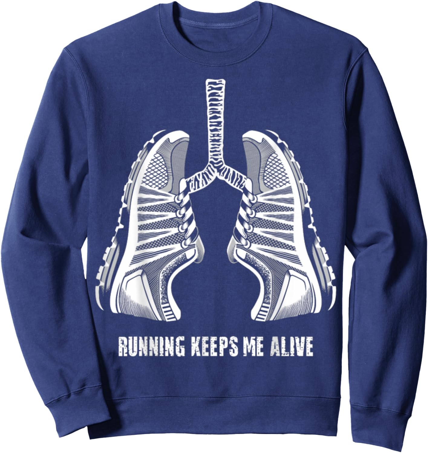 Running Keeps Me Alive Sweatshirt - Sweatshirt | Navy
