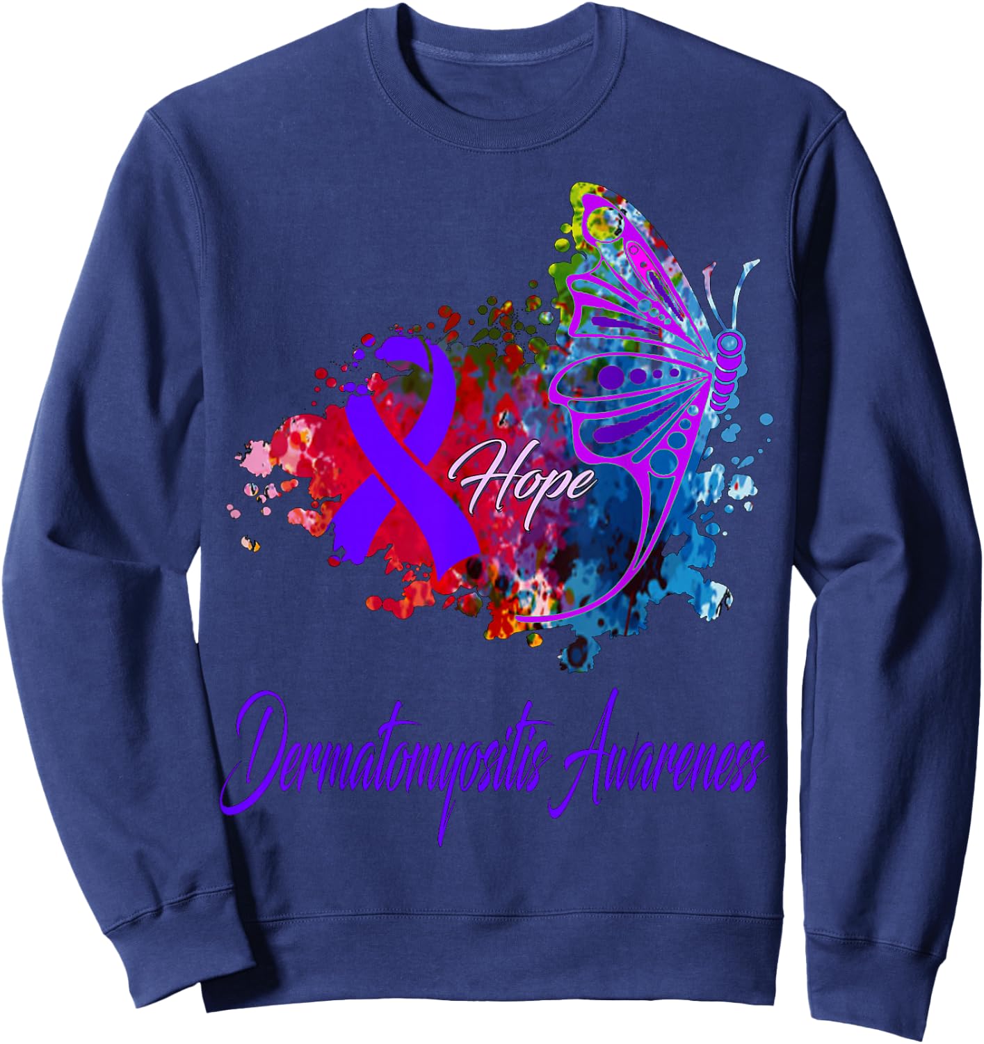Dermatomyositis Awareness Sweatshirt - Sweatshirt | Navy