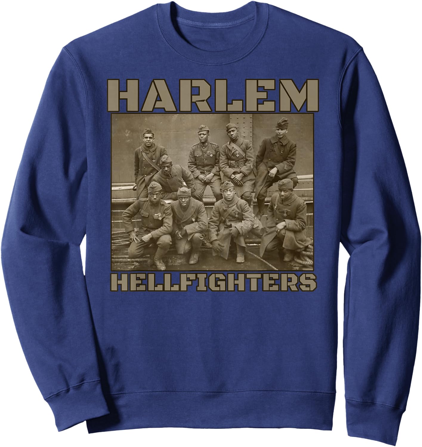 Black Military History USA Black History Harlem Hellfighters Small Sweatshirt - Sweatshirt | Navy