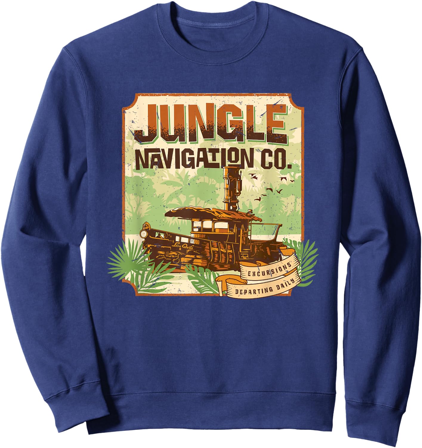 Disney Jungle Cruise Excursions Departing Daily Small Sweatshirt - Sweatshirt | Navy