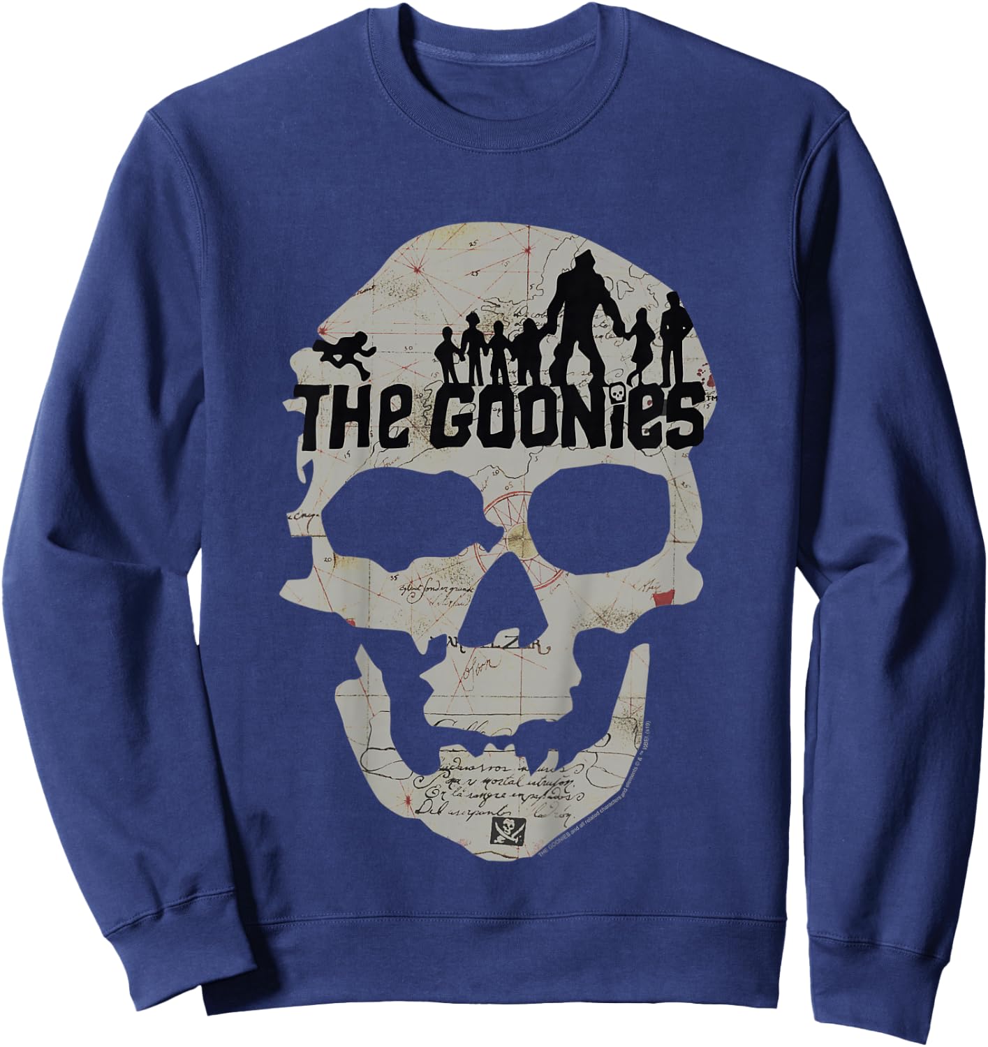 Kids The Goonies Skeleton Map Poster Sweatshirt - Sweatshirt | Navy