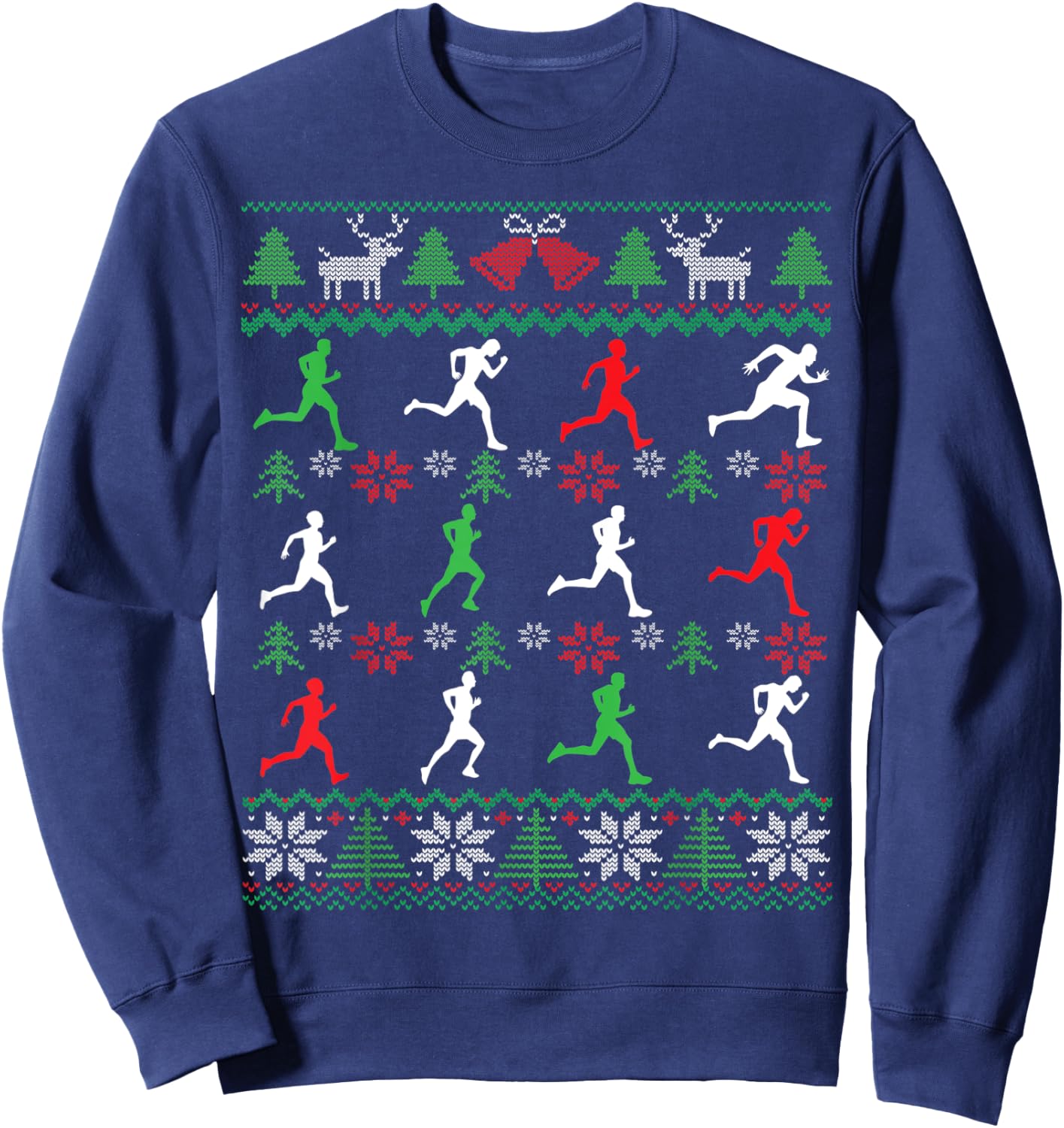 Running Ugly Christmas Sweatshirt - Sweatshirt | Navy